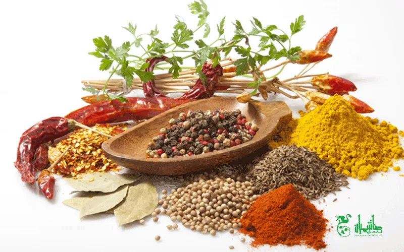 ادویه های متفاوت روی میز برای محتوای بهترین روشهای نگهداری ادویه