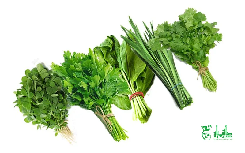 سبزی های مورد استفاده در قرمه سبری 